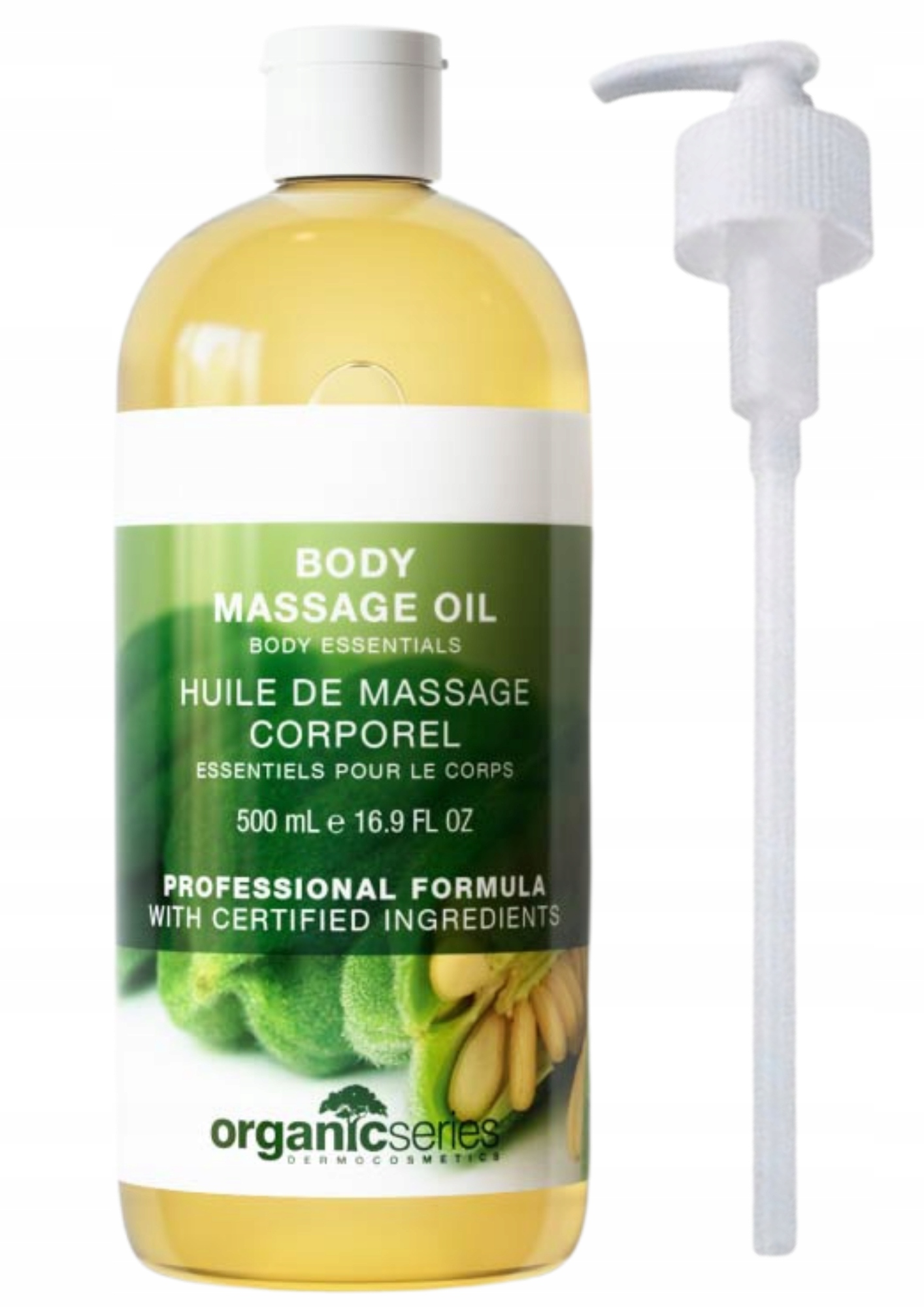 Organic Olejek do masażu ciała naturalny 500ml