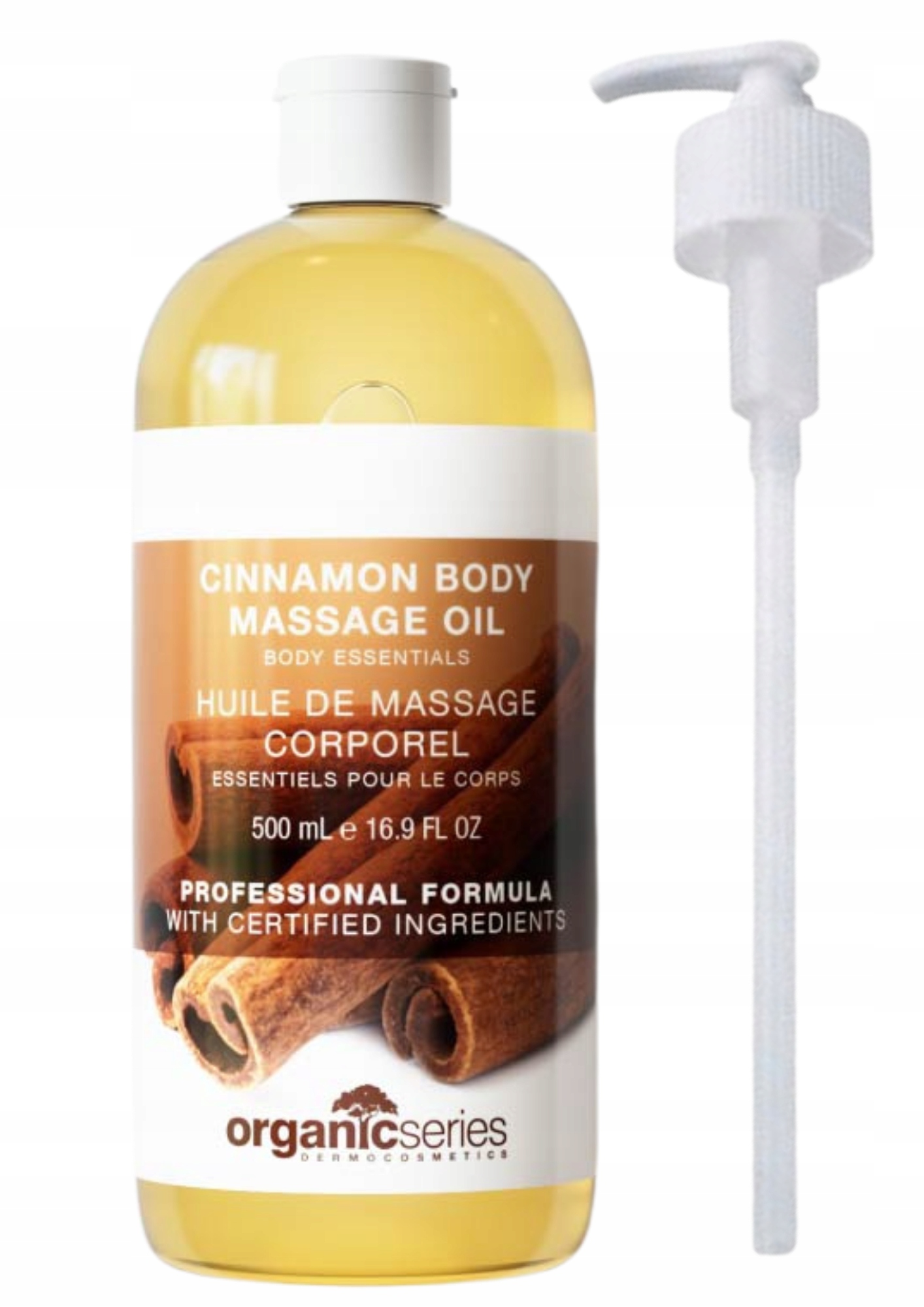Organic Olej Oliwka do masażu cynamon 500ml
