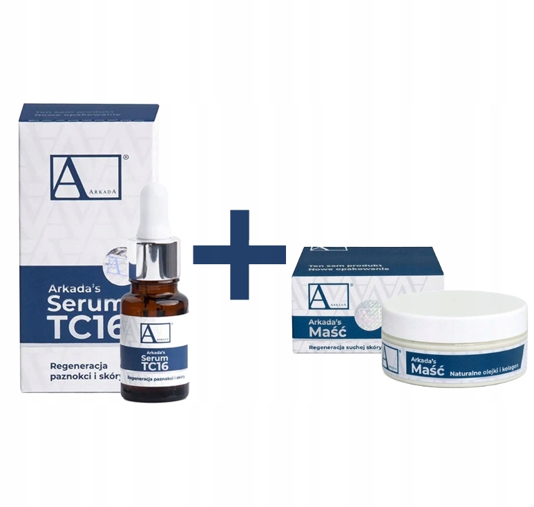 Arkada Serum TC16 Kolagenowe i Paznokci 11ml+maść regenerująca do skóry 70g