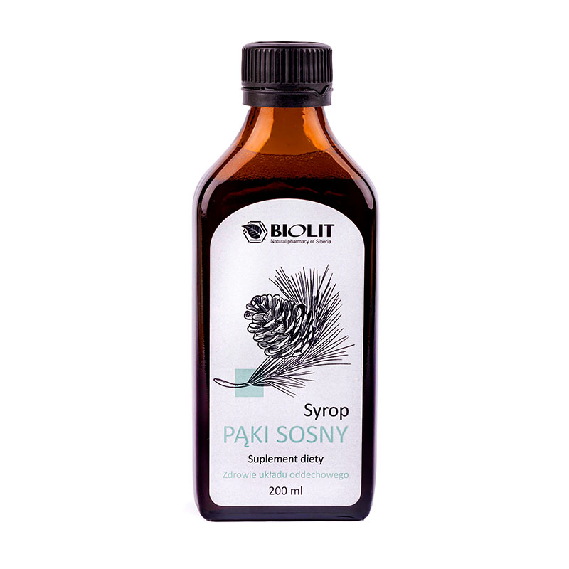 Syrop z pąków sosny BIOLIT 200ml zdrowy układ oddechowy NA KASZEL ODPORNOŚĆ